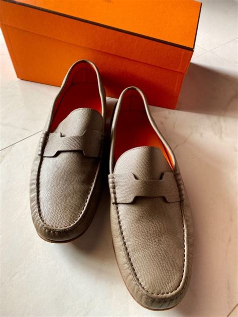 Mocassins Hermès Bleu taille 43.5 EU en Suede 